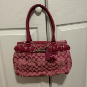 Pink signature Coach Purse